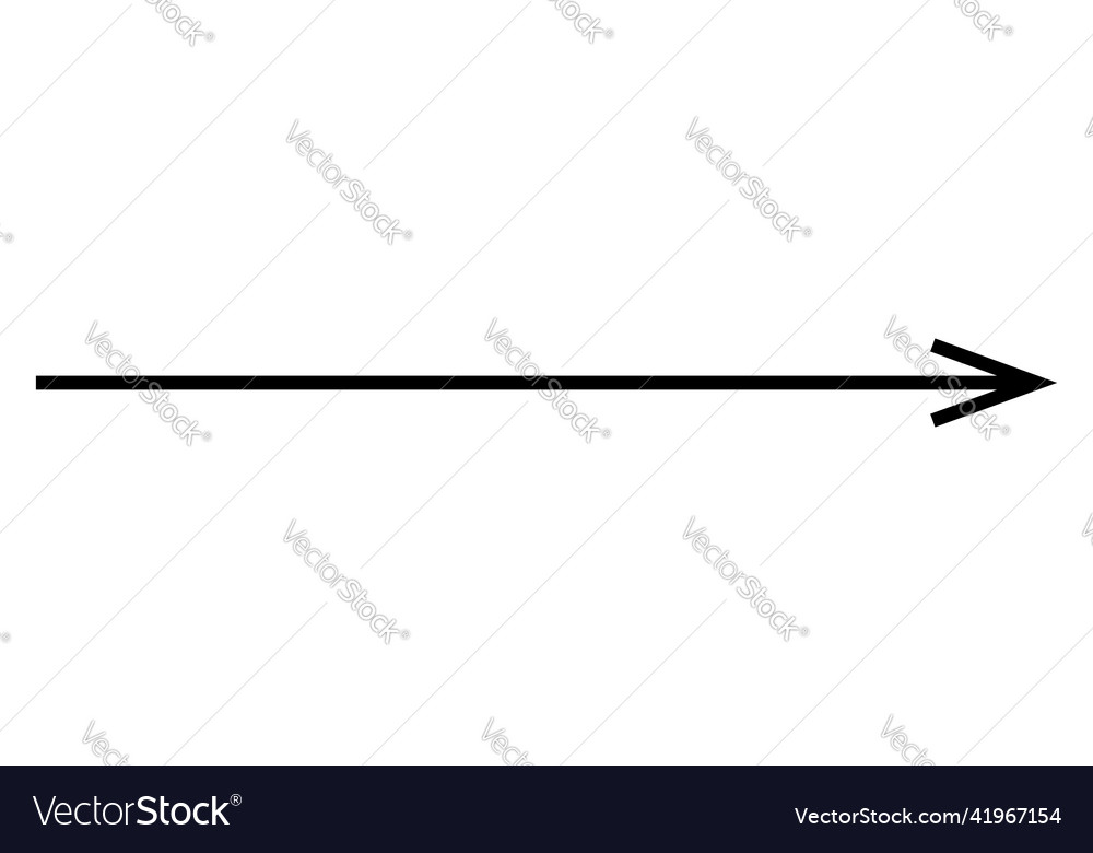 Lang längliche rechte Pfeil Cursor Zeigerelement vector image Lang längliche rechte Pfeil Cursor Zeigerelement