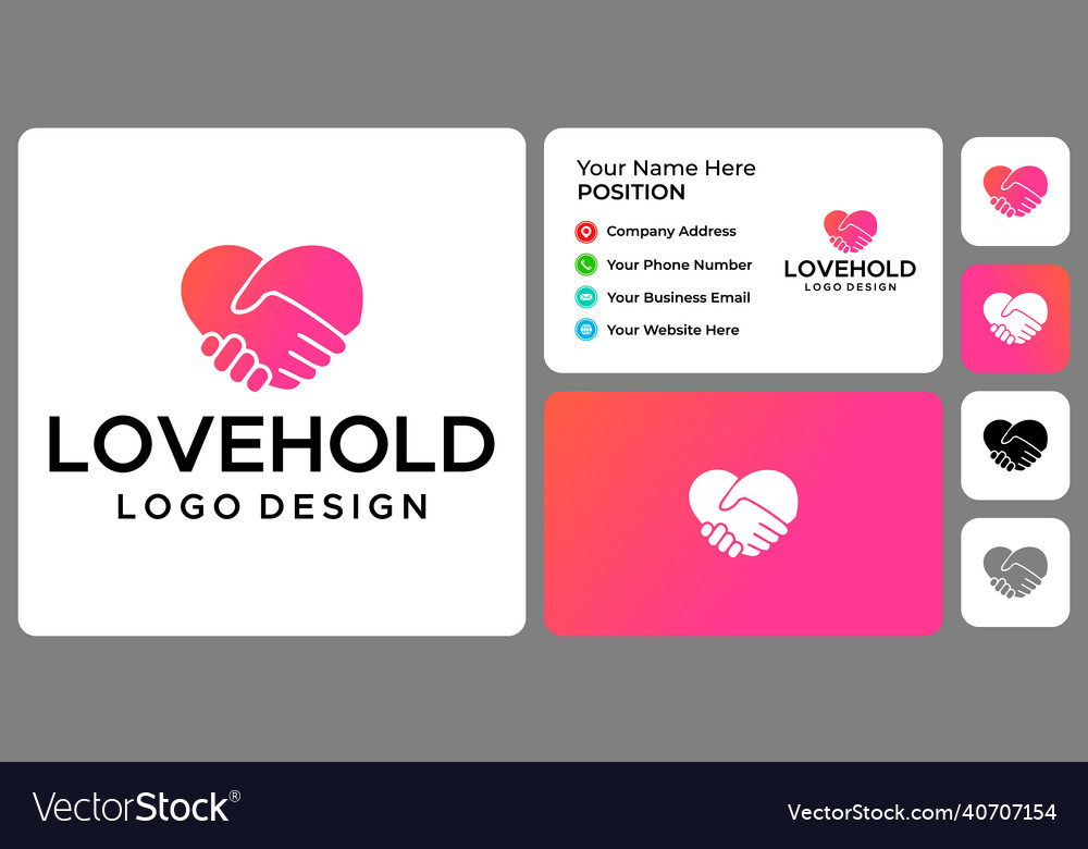 Love hold logo vector image Love hold logo