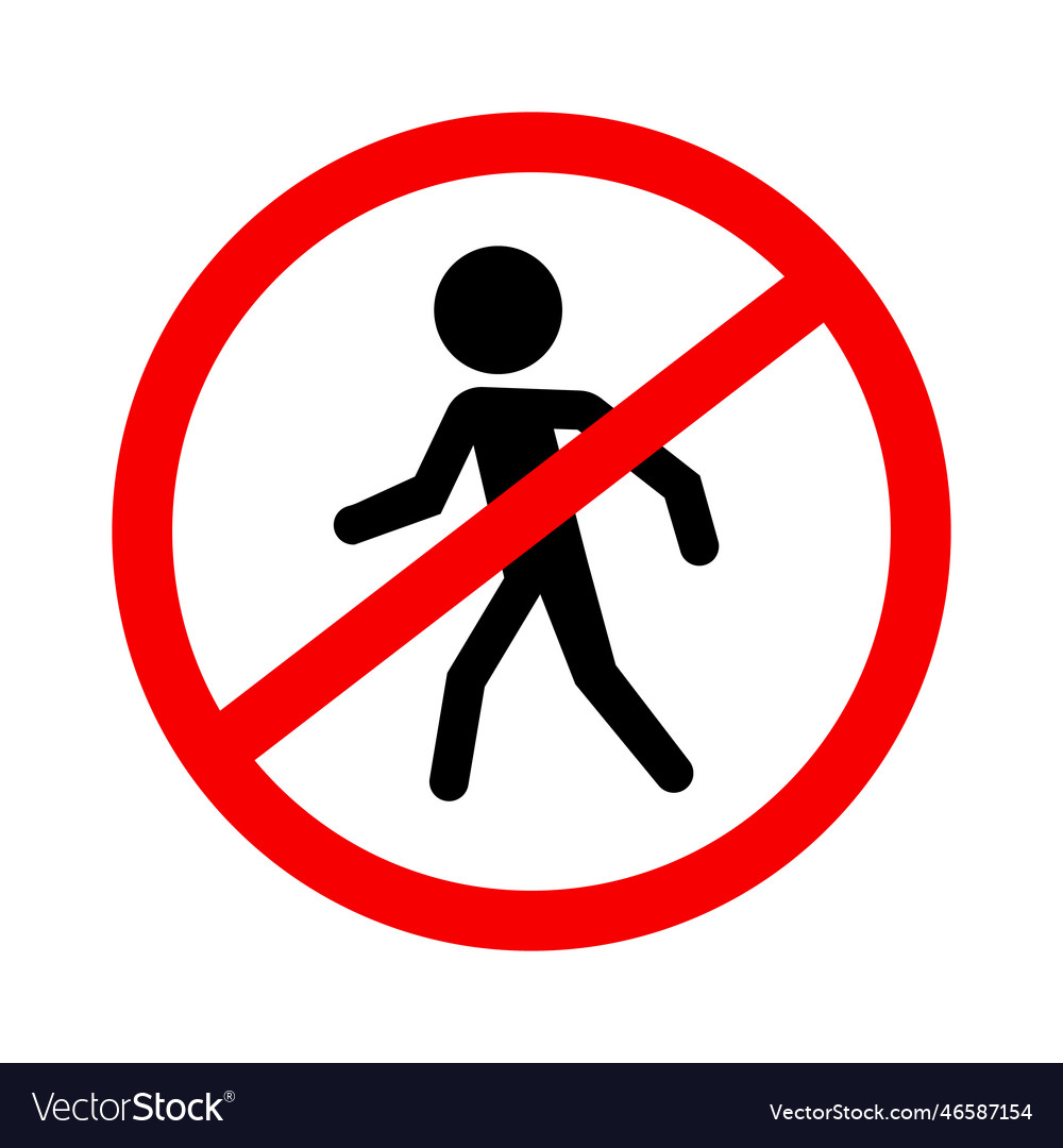 No-traffic icon or no entry Royalty Free Vector Image