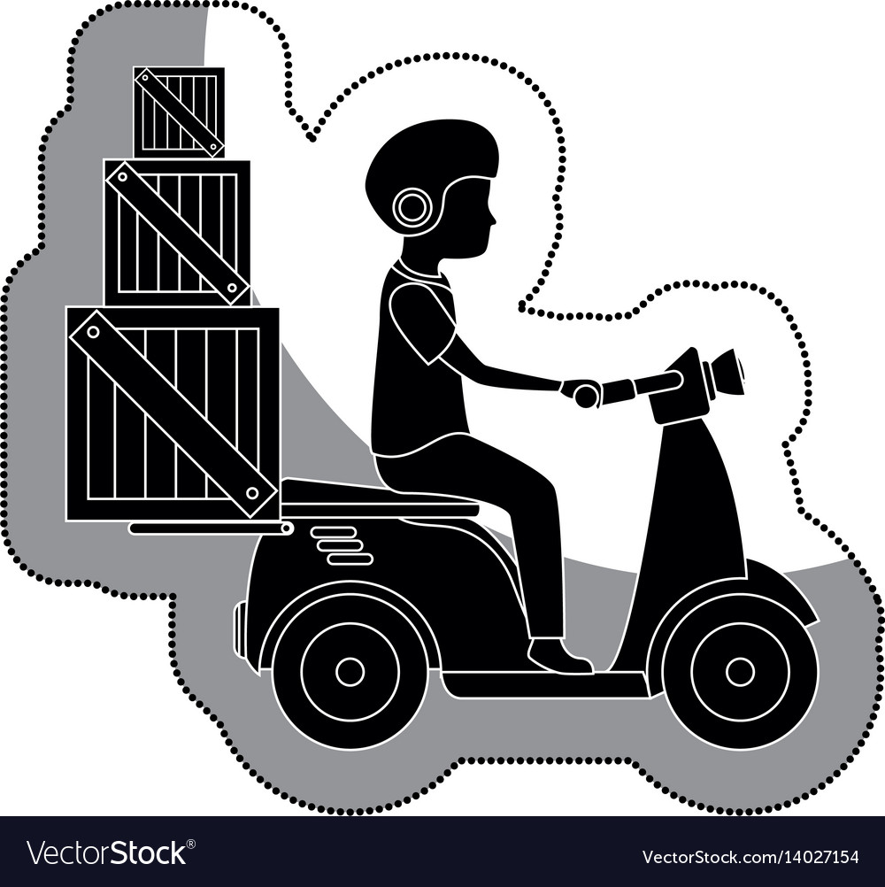 Scooter vehicle isolated icon