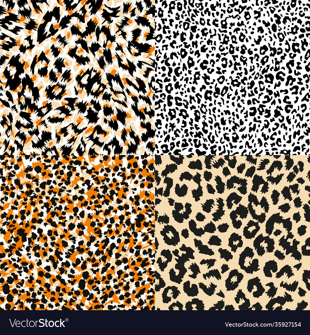 Set animal print patterns