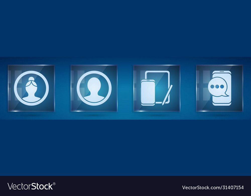 Set create account screen vector image Set create account screen