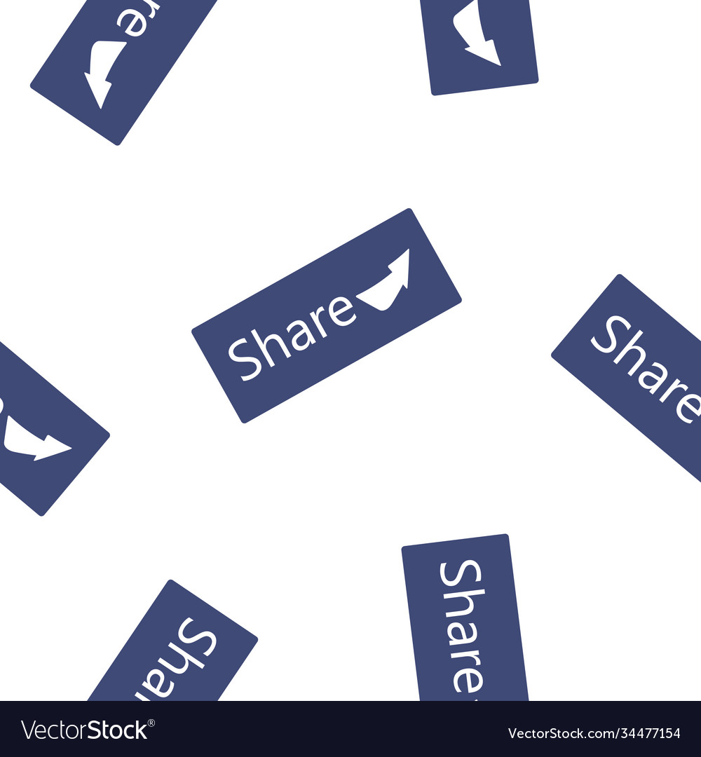 Share button icon seamless pattern on a white vector image Share button icon seamless pattern on a white