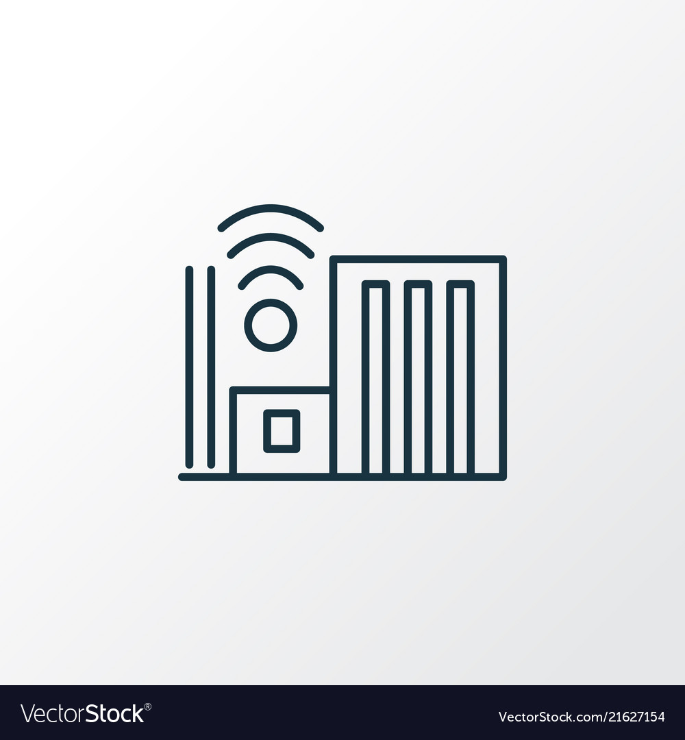 Smart city icon line symbol premium quality Vector Image