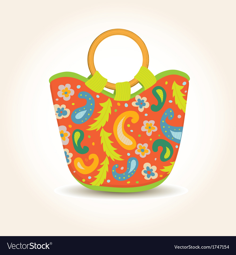 Summer woman bag with china print