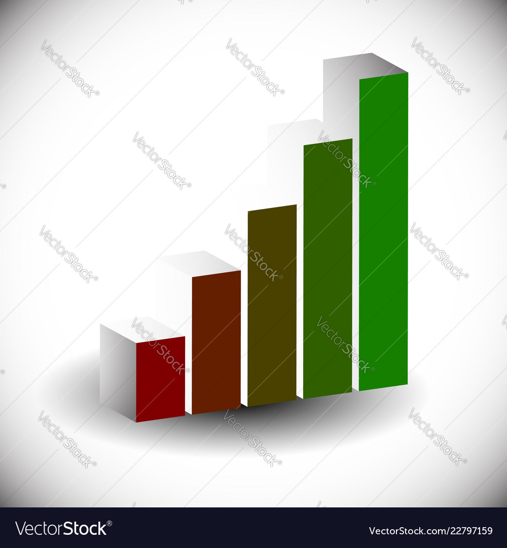 3d bar chart graph element editable graphics vector image 3d bar chart graph element editable graphics
