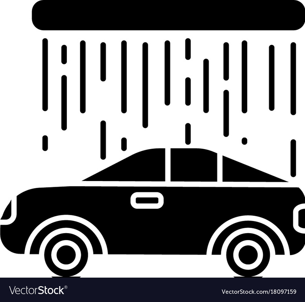 Car wash icon black sign on Royalty Free Vector Image