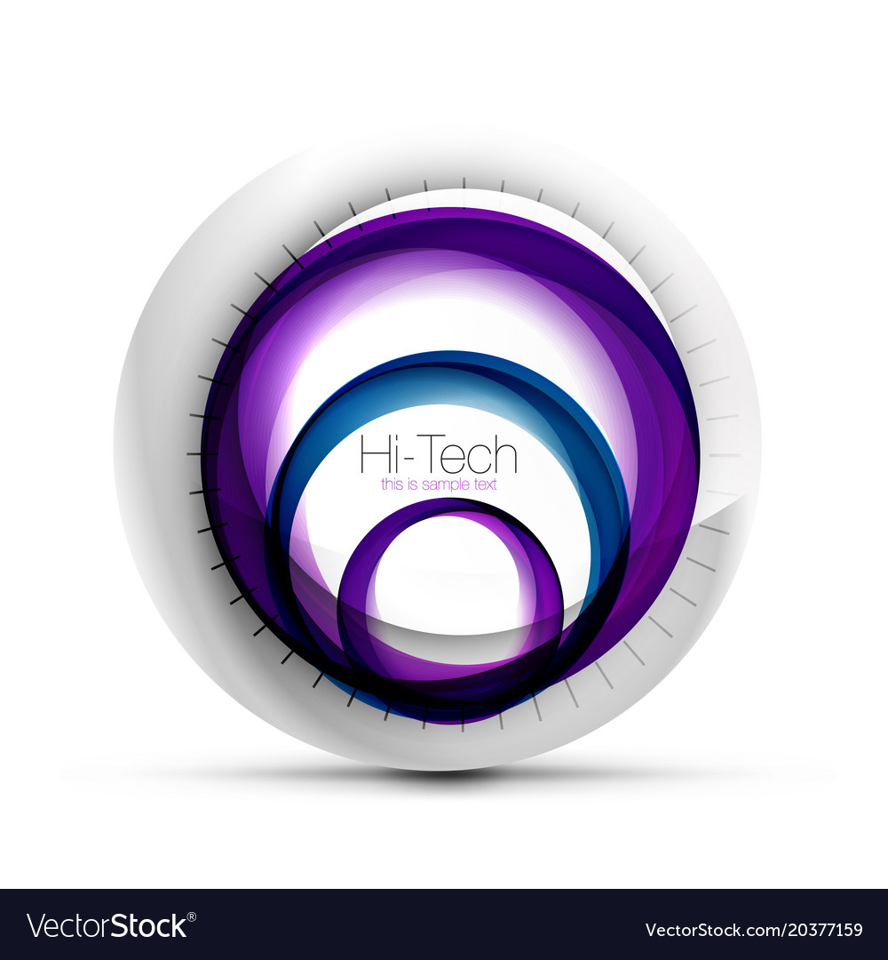 Digital techno sphere web banner button or icon