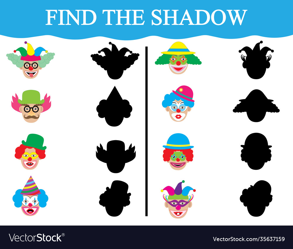 Find Clown Shadow Matching Game