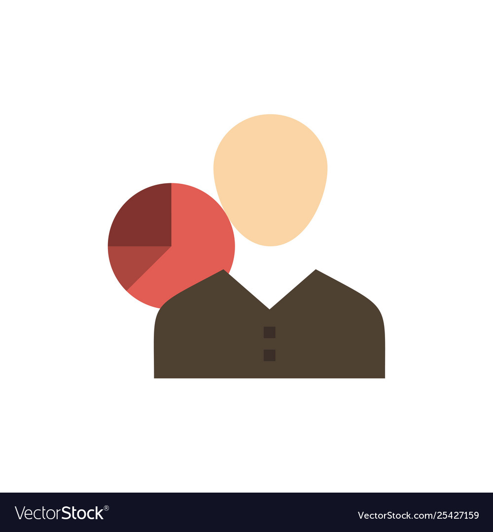 Graph chart data employee manager person Vector Image Graph chart data employee manager person