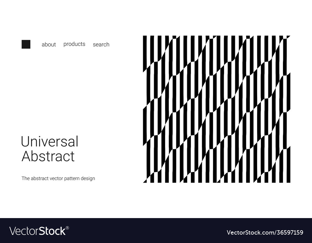 Landing page template abstract design vector image Landing page template abstract design