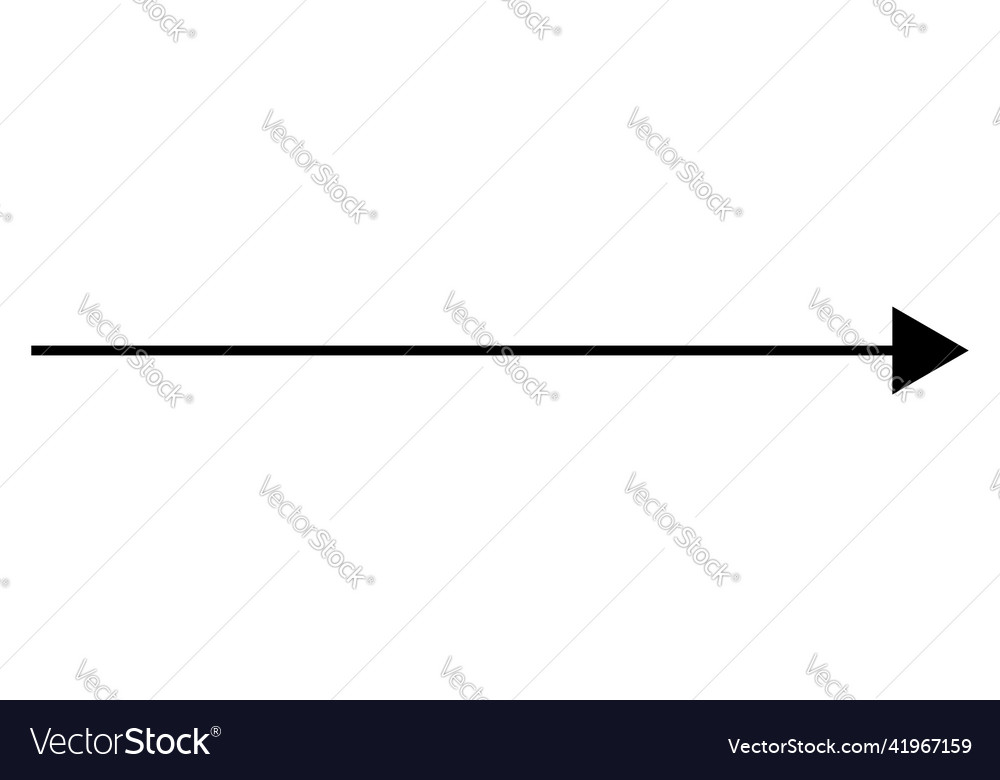 Long oblong right arrow cursor pointer element vector image Long oblong right arrow cursor pointer element