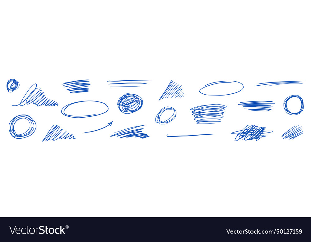 Scratch pen line scribble pencil Royalty Free Vector Image