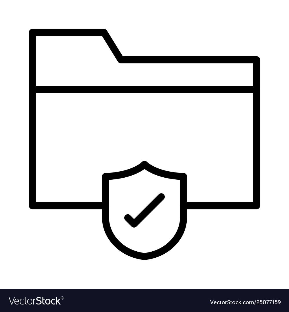 Secure folder vector image Secure folder