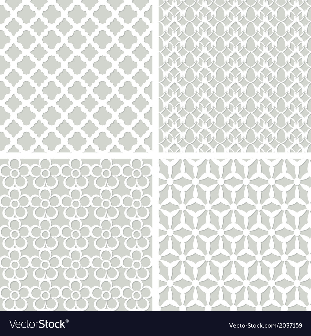 Set of seamless lacy patterns