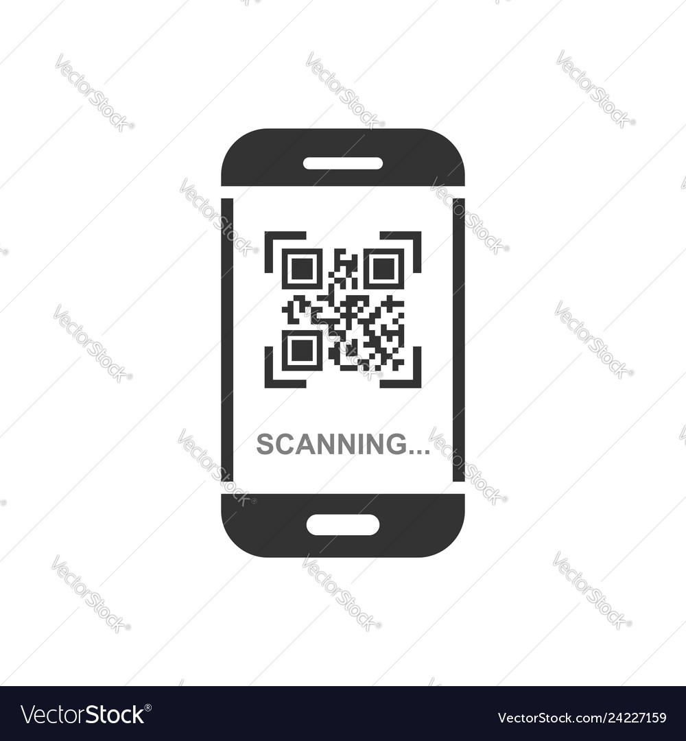 Smartphone QR Code Scan Icon