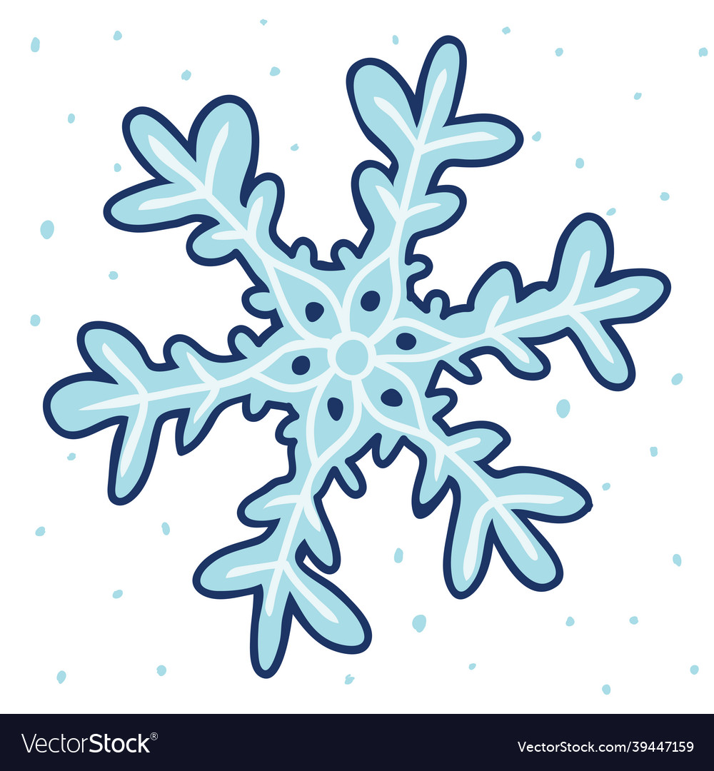 Snowflake christmas element a single simple shape Vector Image Snowflake christmas element a single simple shape