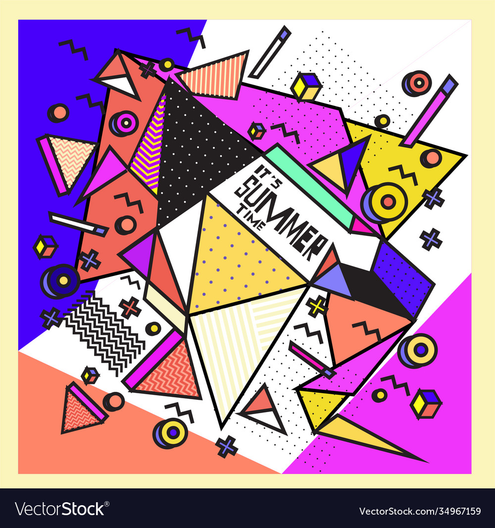 Triangle geometric forms for summer design event