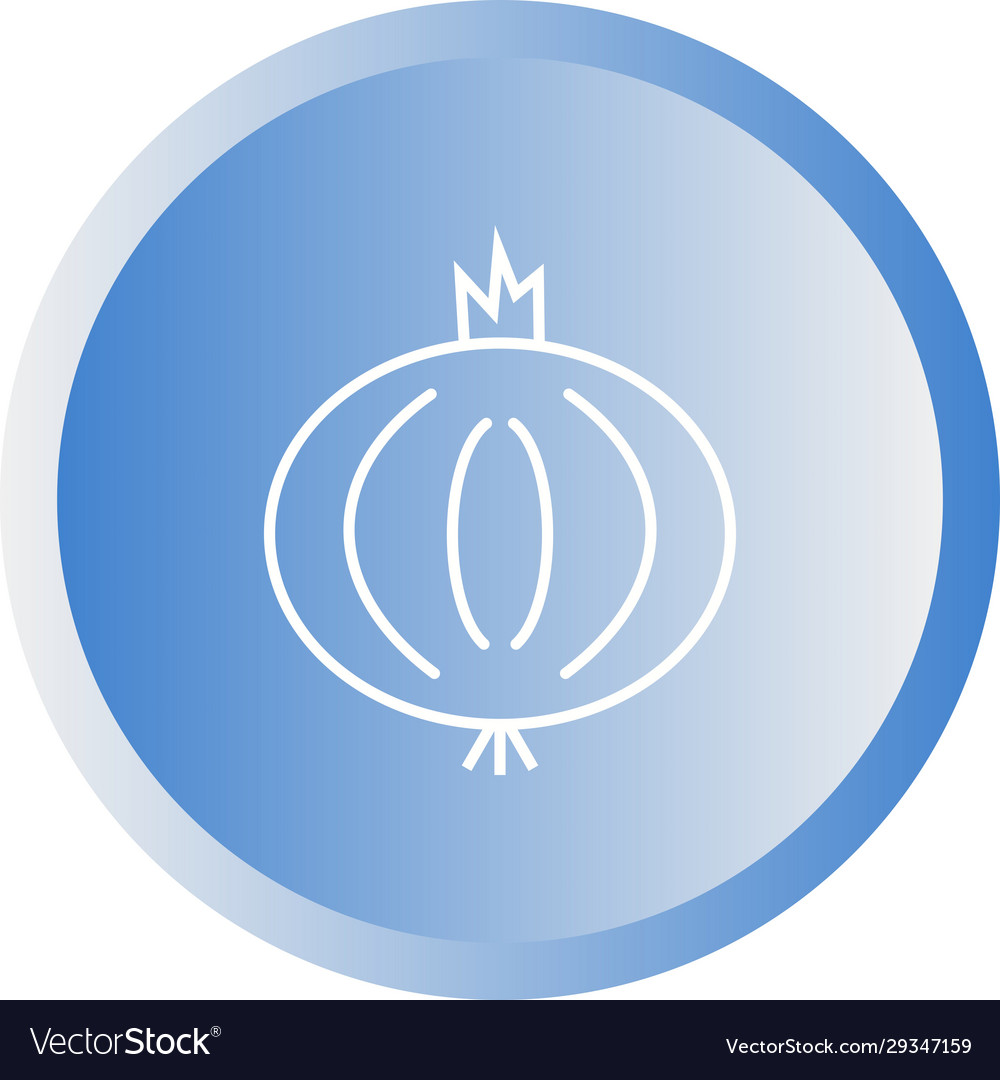 Unique onion line icon