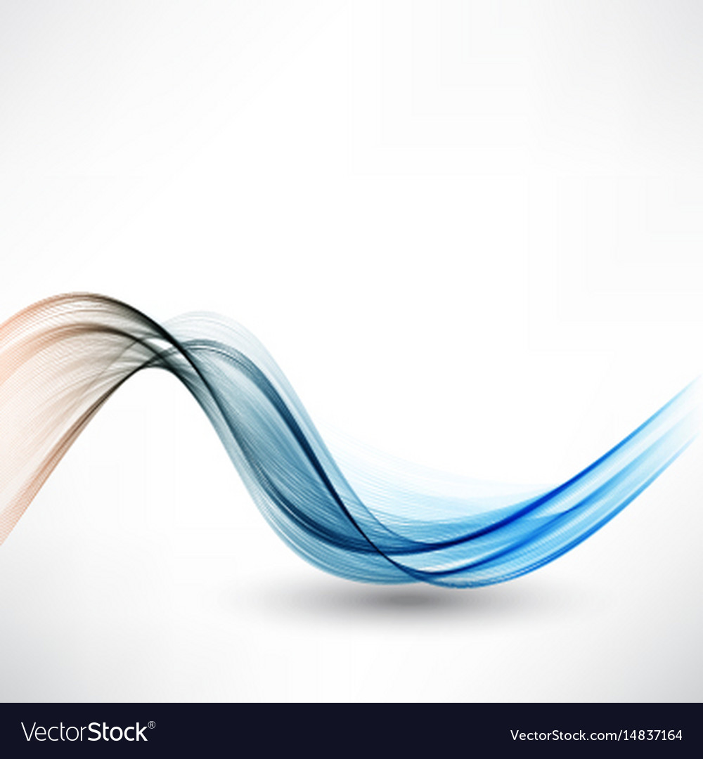 Abstract color wave design element blue