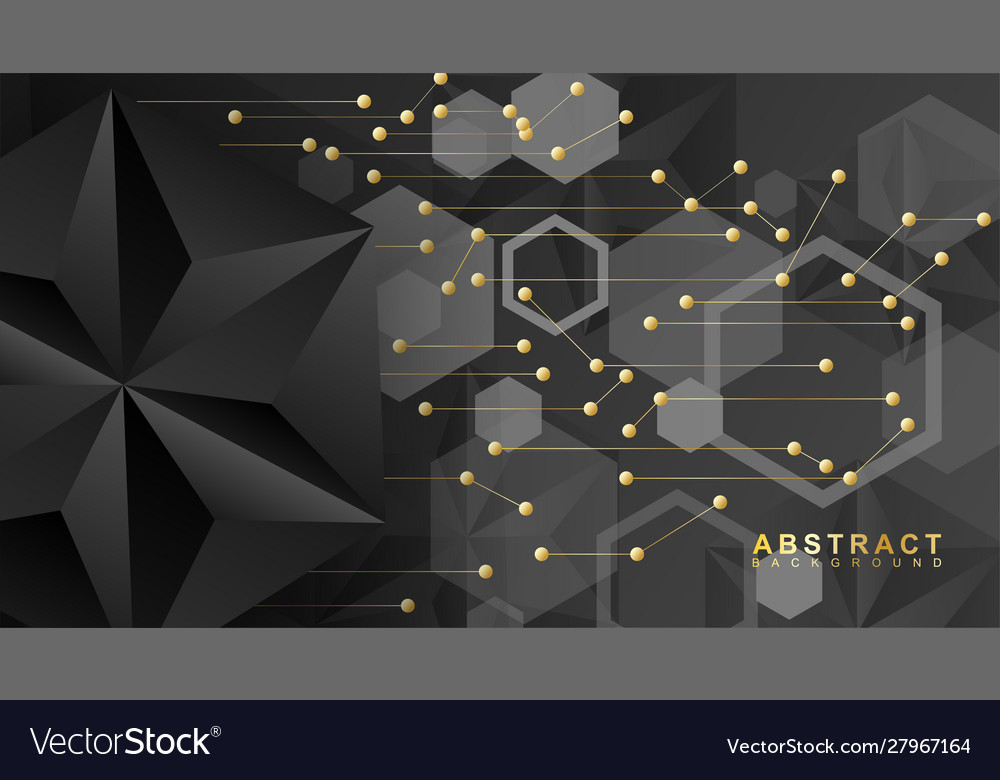 Abstract lines and dots are connected background