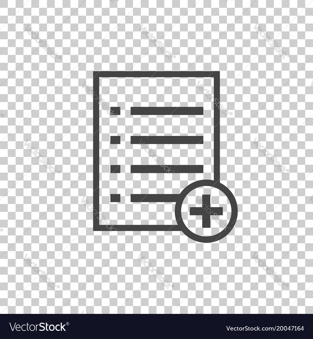 Add list document icon flat isolated documents