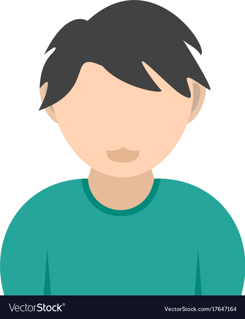 Boy With Wavy Hair Royalty Free Vector Image Vectorstock
