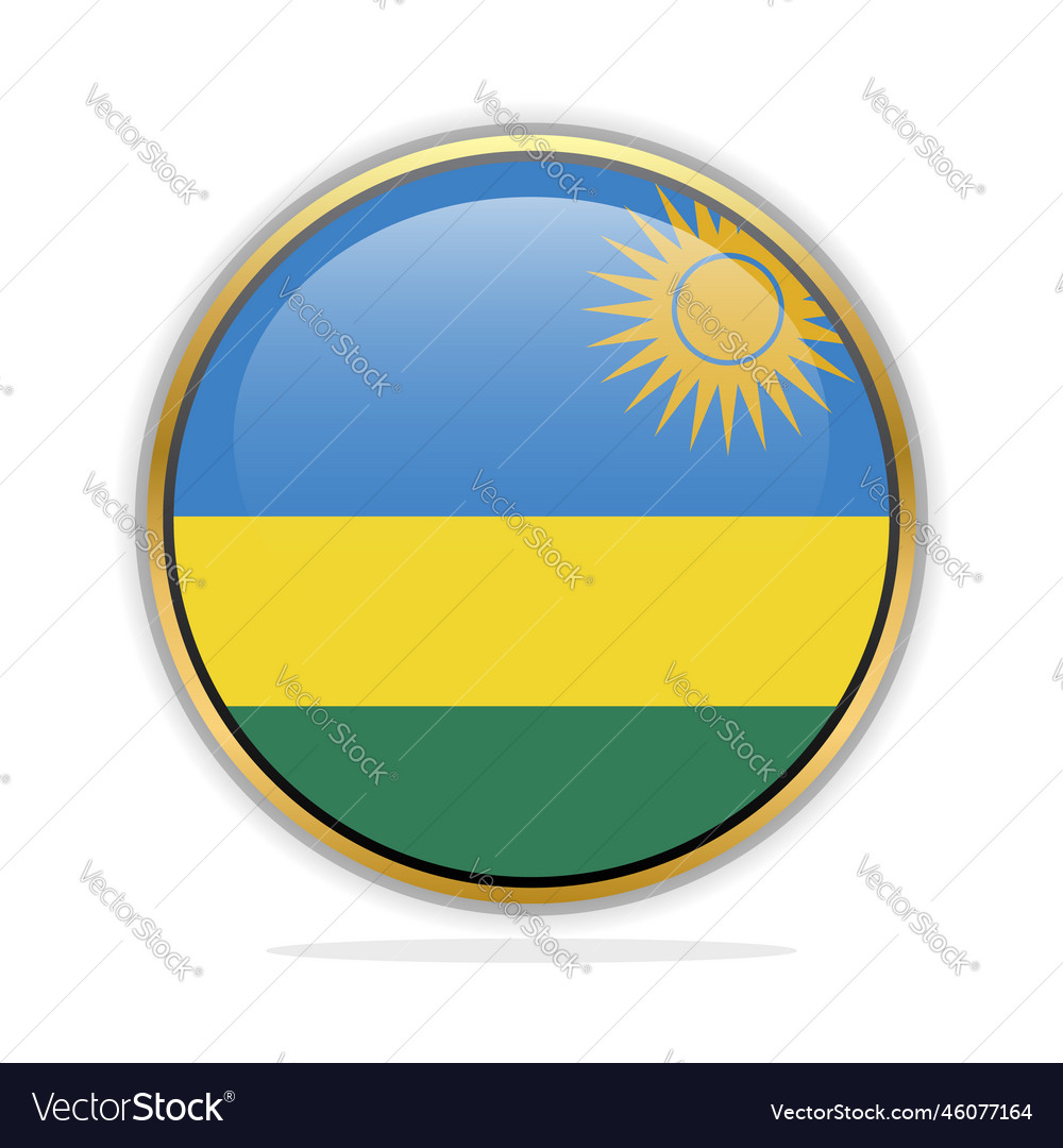 Button flag design template rwanda