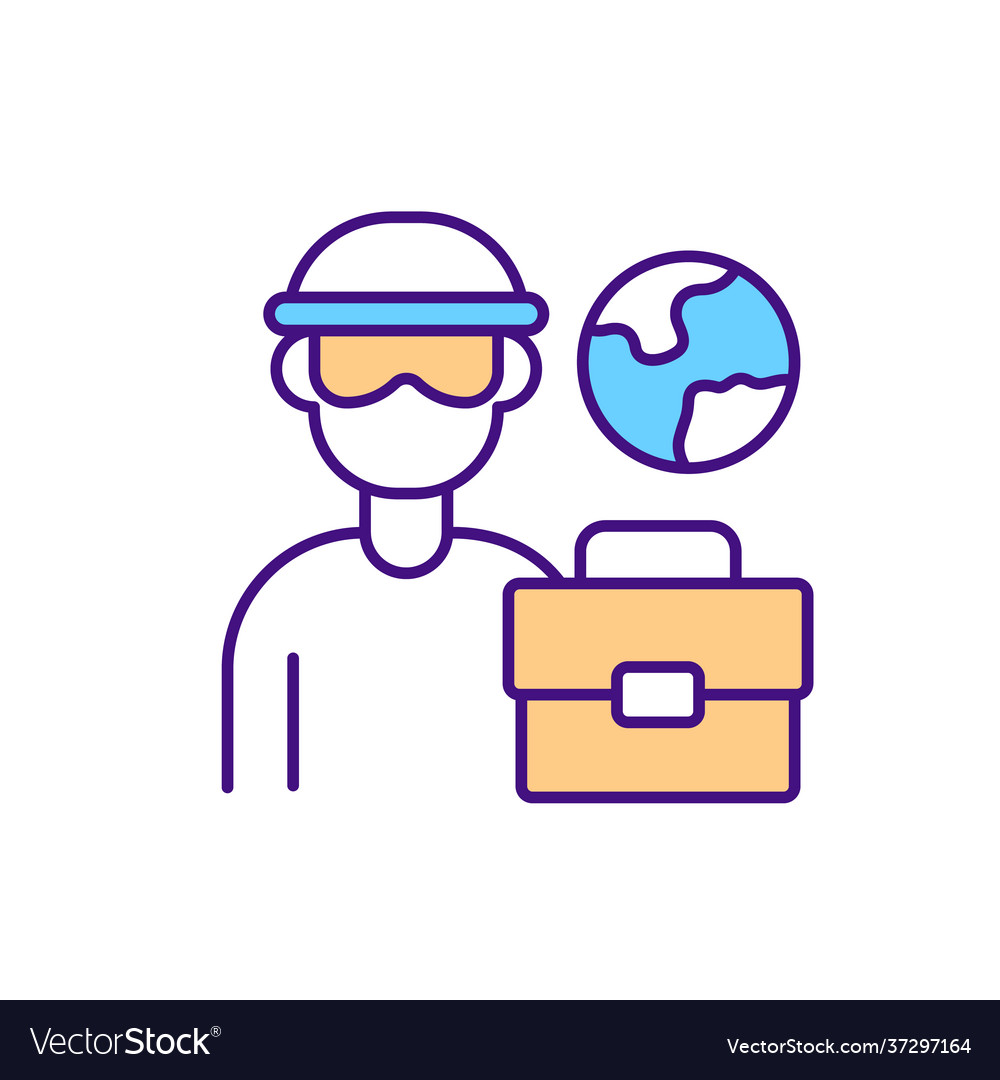 Fraud employment agency for migrant workers rgb vector image Fraud employment agency for migrant workers rgb