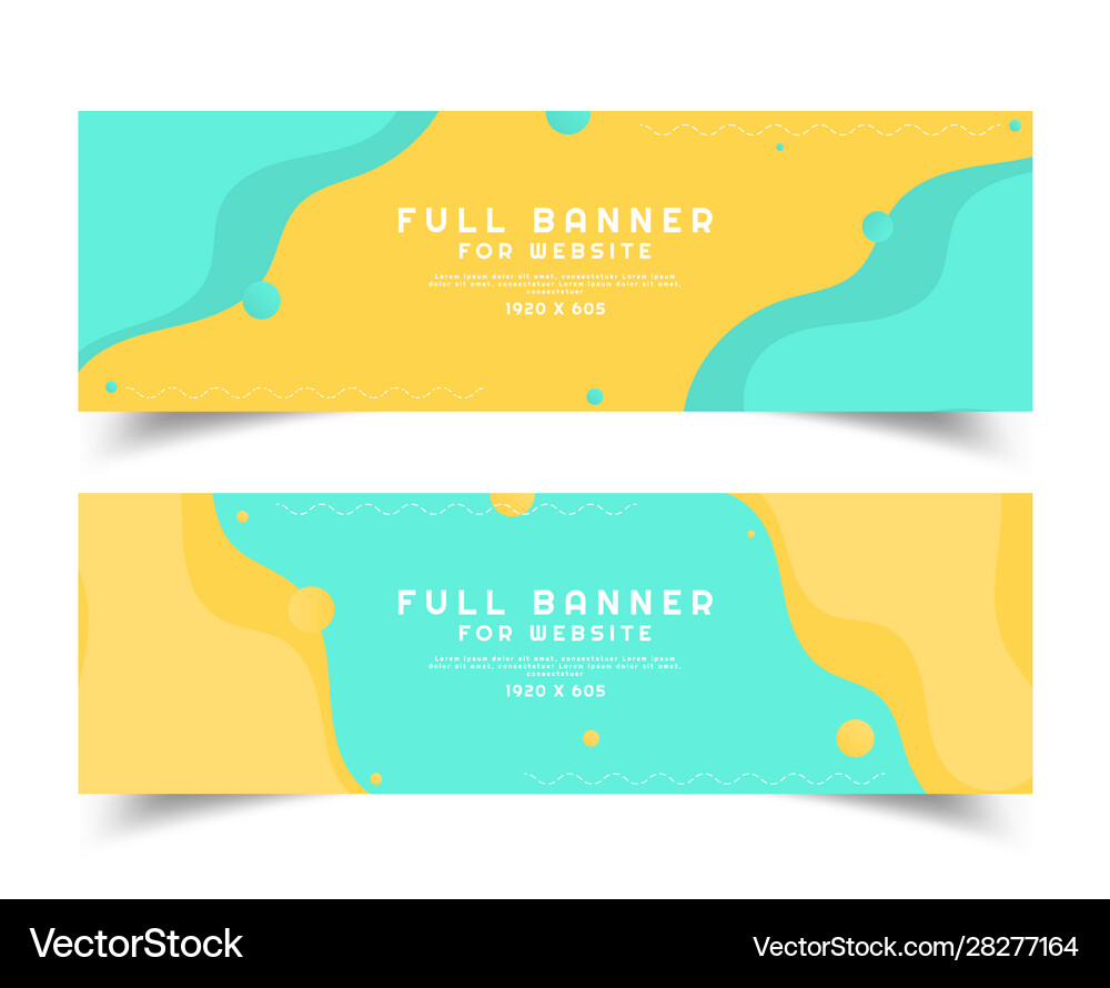 Full Banner For Website Modern Art Design Fluid Vector Image