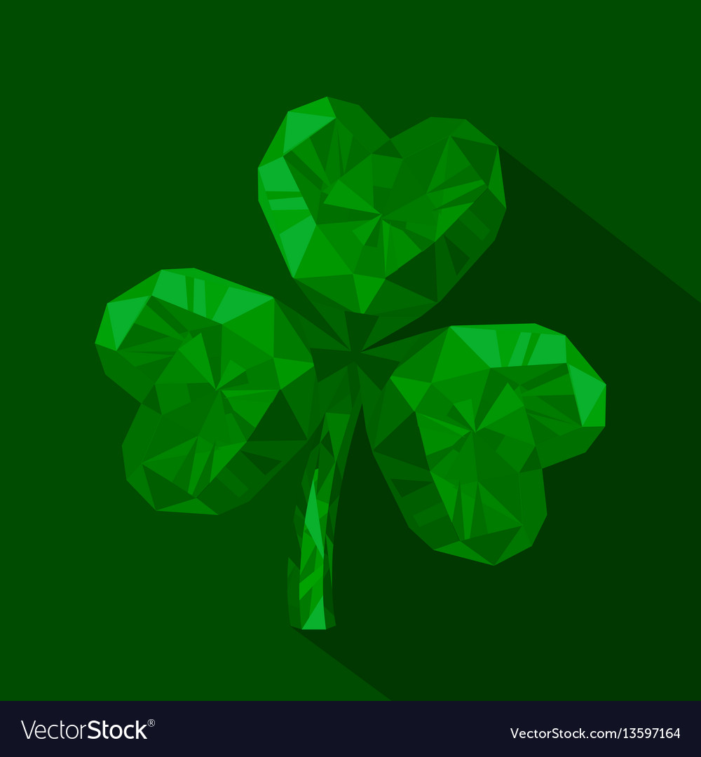 Ikone von Kristall Smaragd-Shamrock