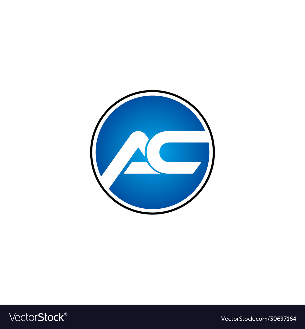 Initial letter ac or ca logo design template Vector Image