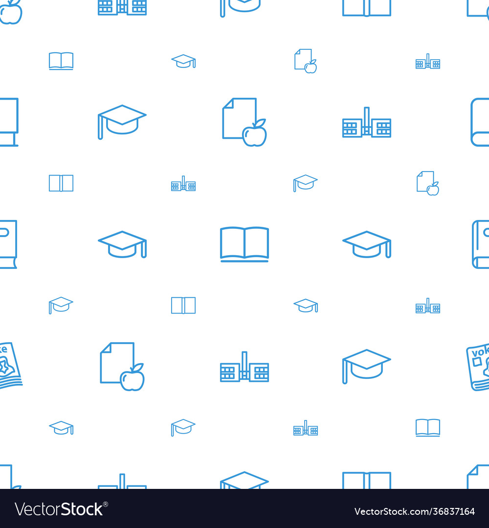 Knowledge icons pattern seamless white background