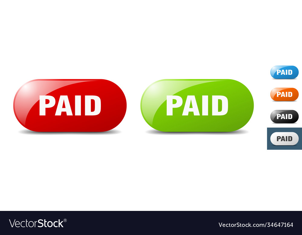 Paid button key sign push set