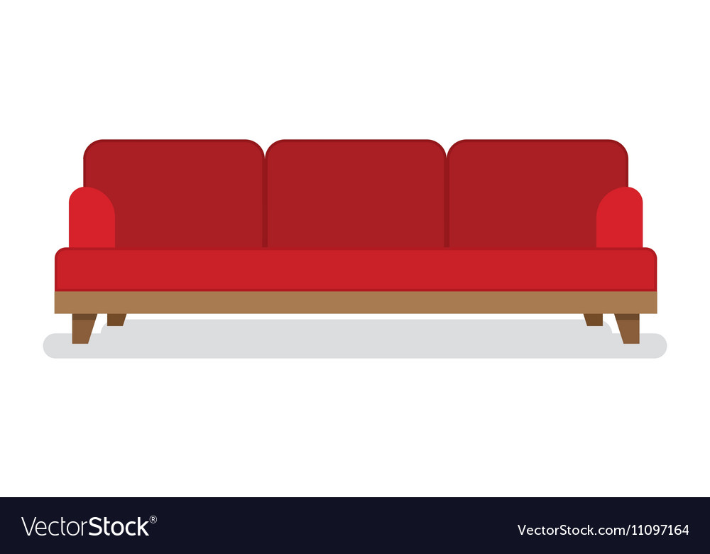 Red leather sofa for living room