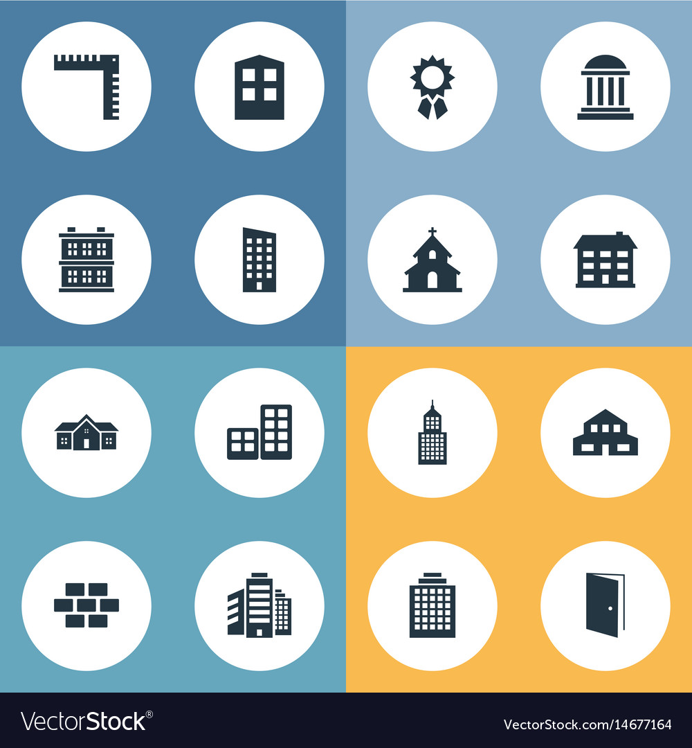 Set of simple structure icons
