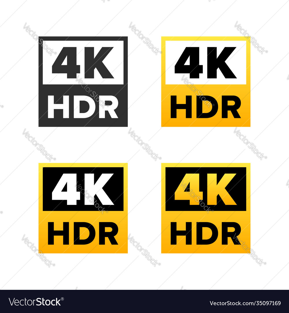 4k ultra hd sign Royalty Free Vector Image - VectorStock