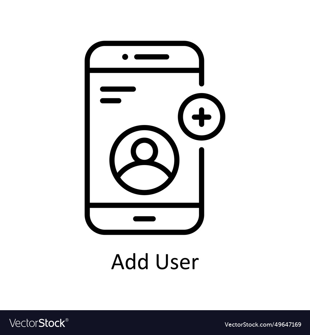Add user outline icon design