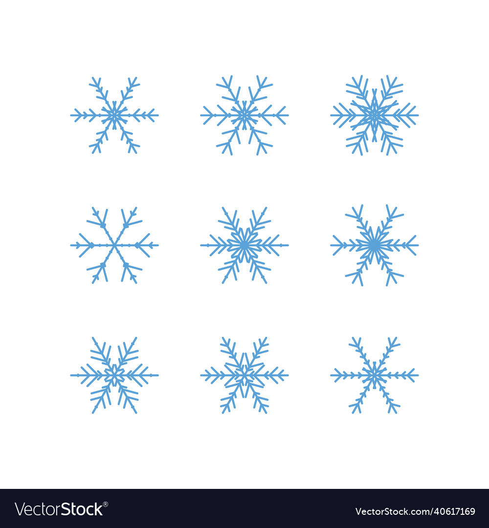 Big set of snowflakes for christmas design