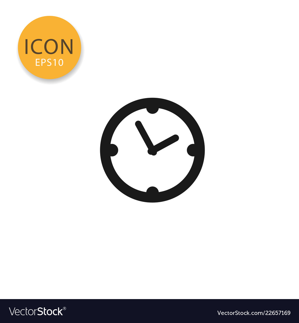 Clock Timer Icon - Flat Style