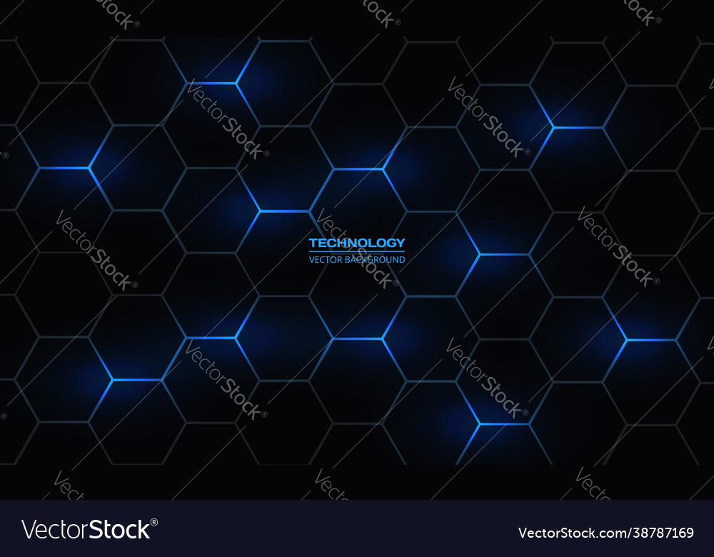 Dark Hexagonal Tech Background