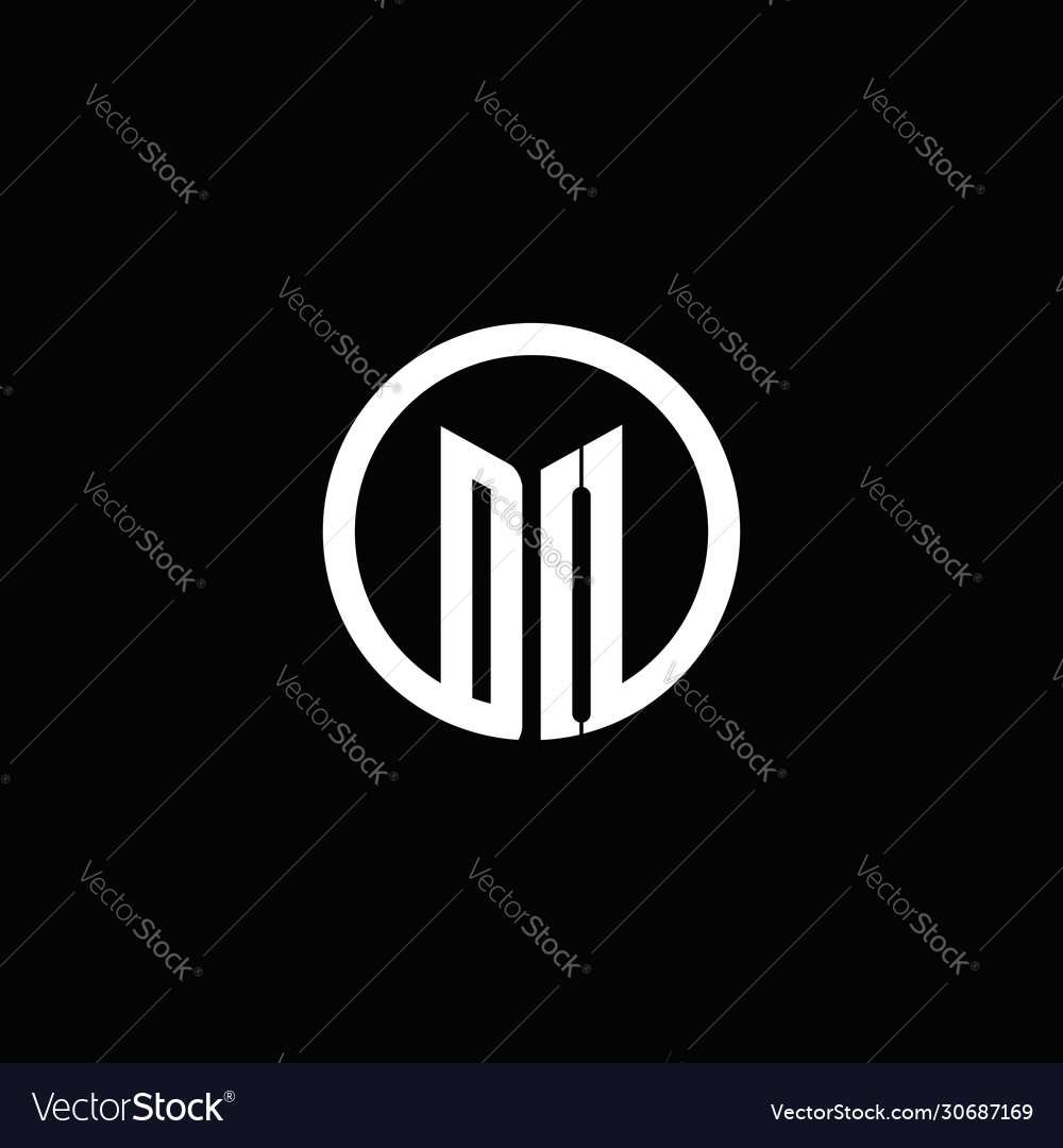 Do monogram logo isolated with a rotating circle Vector Image