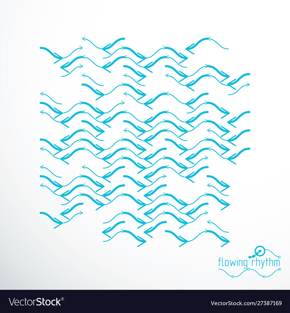 Flowing stripes abstract wave lines for use