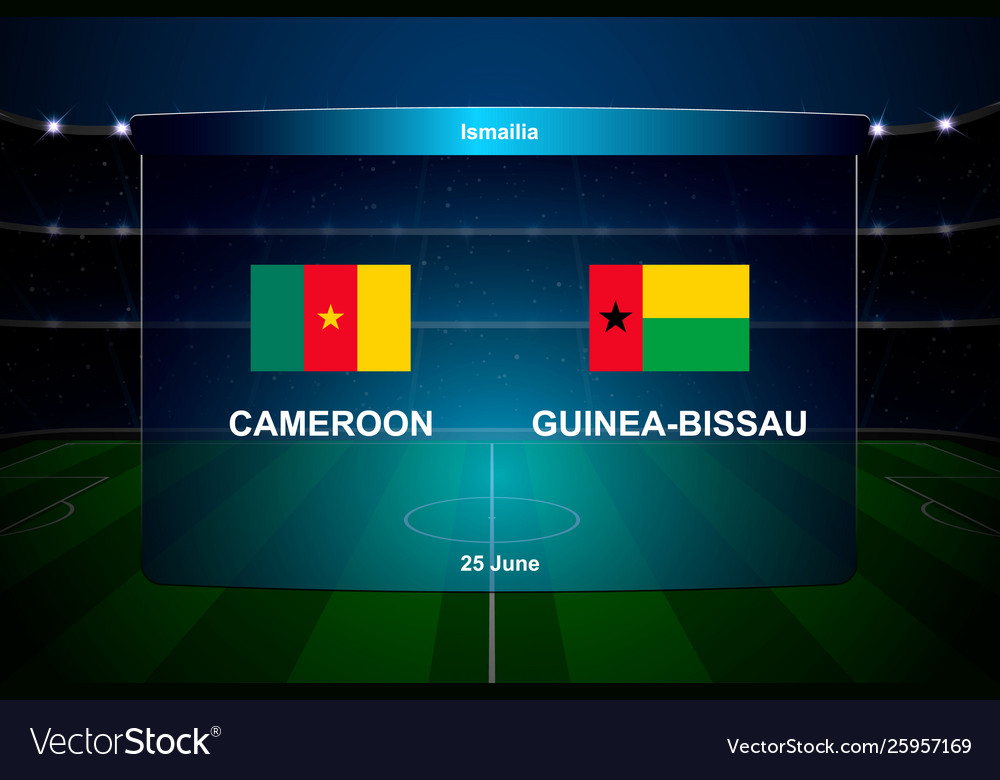 Football scoreboard broadcast graphic Royalty Free Vector