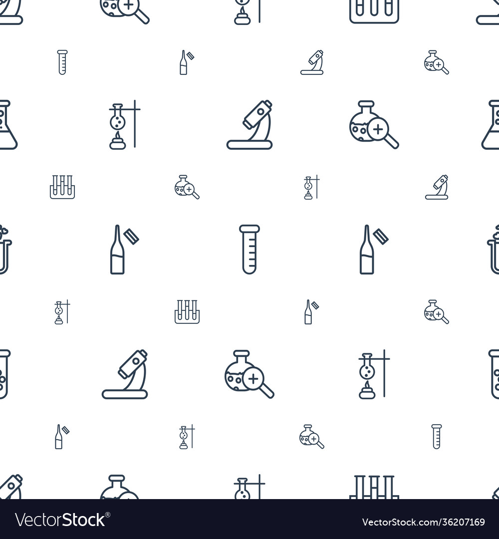 Lab icons pattern seamless white background