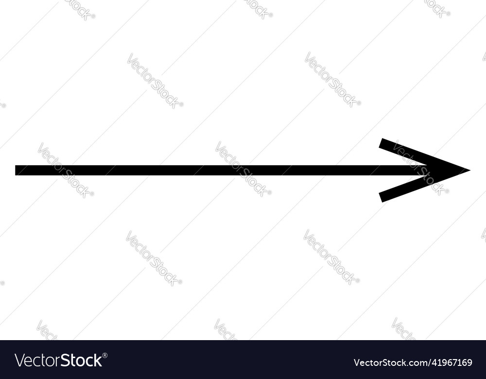 Long oblong right arrow cursor pointer element vector image Long oblong right arrow cursor pointer element