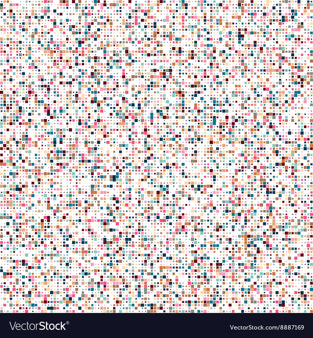 Multicolored abstract square pixel mosaic