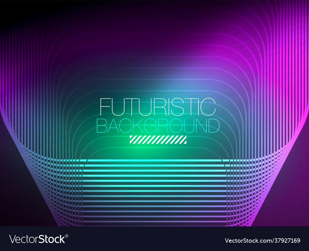 Neon color square shape lines abstract background Vector Image Neon color square shape lines abstract background