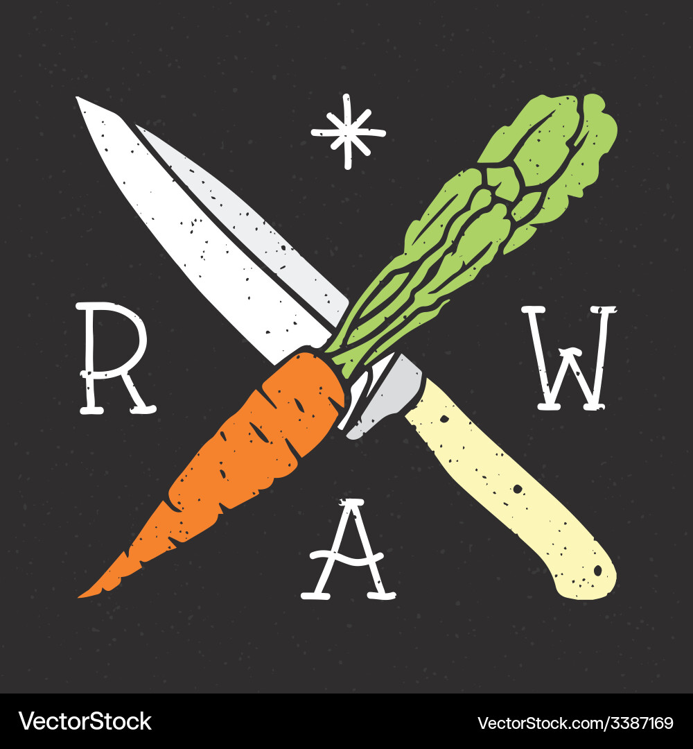 Raw vegan Royalty Free Vector Image - VectorStock
