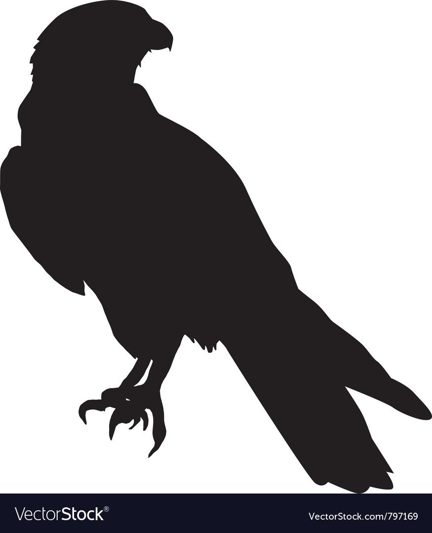 Silhouette Of Falcon Royalty Free Vector Image